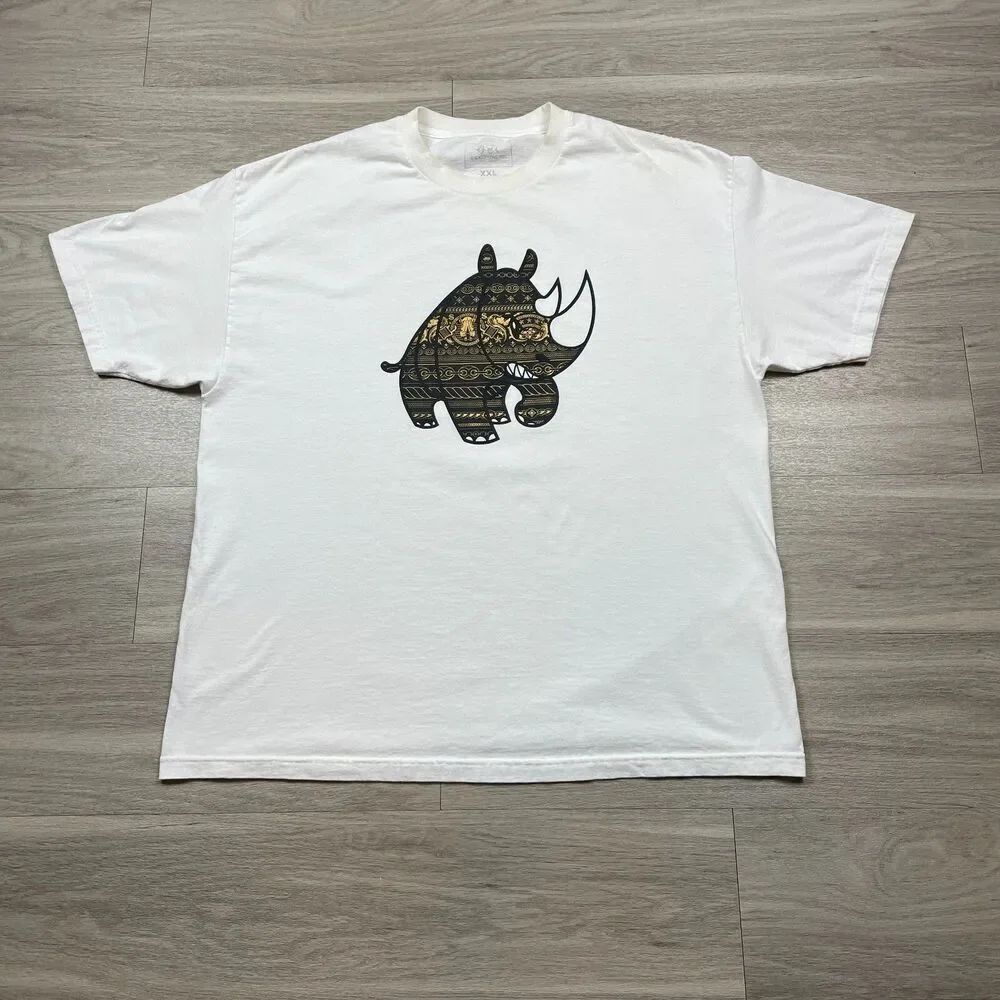 Vintage Ecko Unltd Shirt Mens 2XL White Hip Hop Rap Rino Y2k Graphic